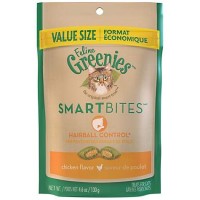 Feline Greenies Smartbites Chicken Flavored Hairball Control Cat Treats, 4.6 oz.